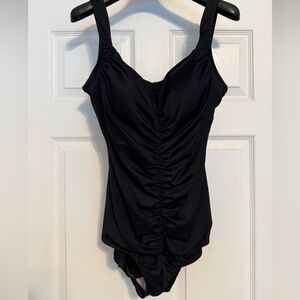 Amica Black Ruched Swimsuit